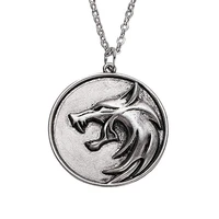 fashion punk hip hop wizard pendant necklace mens retro animal wolf head necklace gift