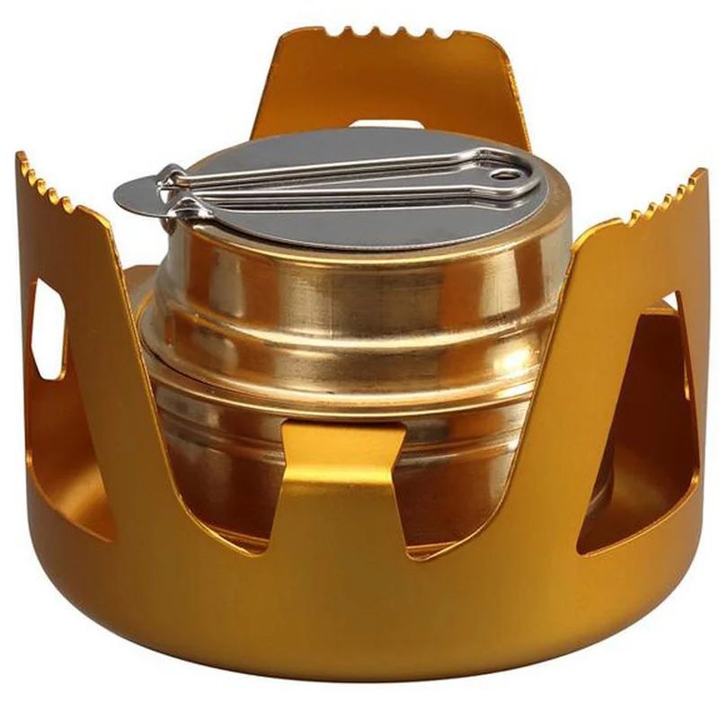 

Portable Mini Alcohol Stove Burner Outdoor Ultralight Brass Camping Cooking Stove Outdoor Camping Backpacking Tourist Burner