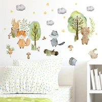 funny cartoon animals elephant wall stickers for kids bedroom decoration wallpaper mural home living room furniture art decor