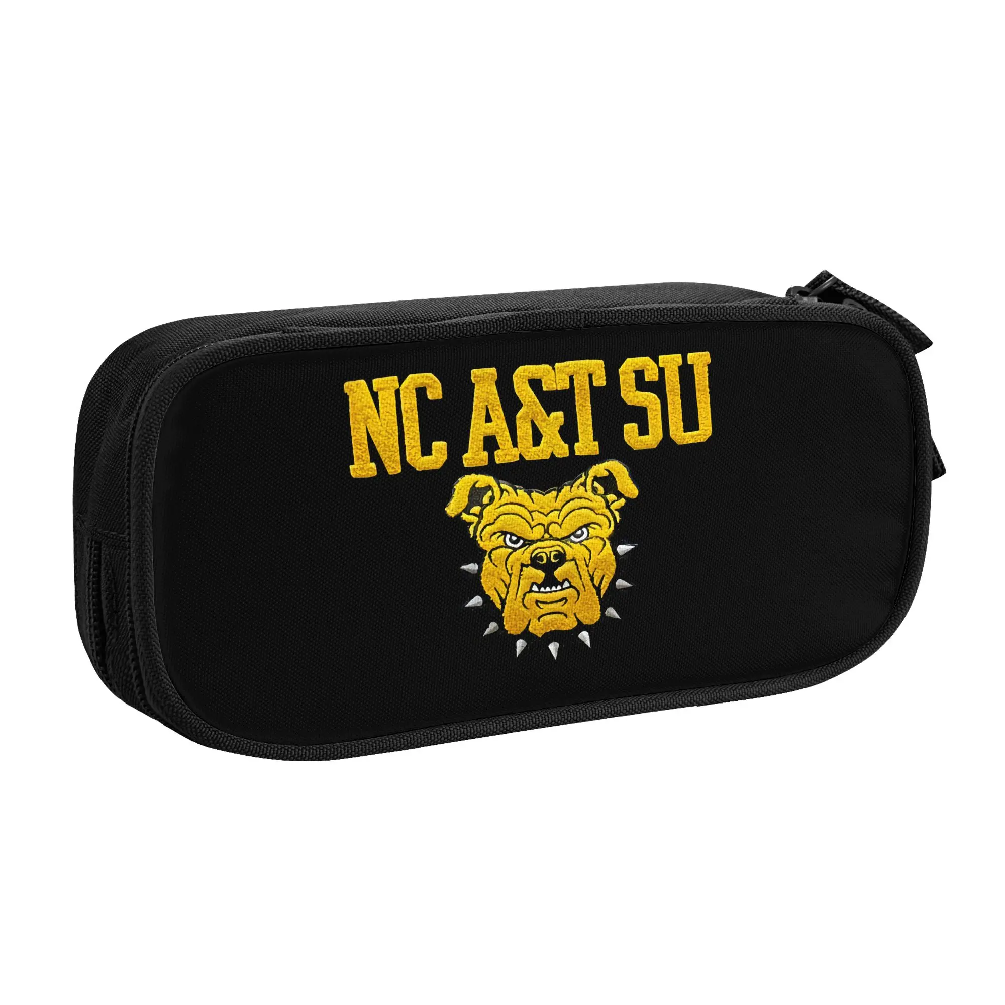 Фото Пеналы Kawaii NC A&T HBCU Fraternity Aggies Bulldog для девочек и мальчиков, вместительные пеналы-косметички, школьные принадлежности №1
