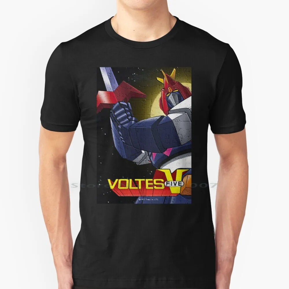

Voltes V T Shirt 100% Cotton Voltes V Voltes 5 Voltes Five Lets Volt In Steve Big Bert Bozanian Little John Camp Big Falcon