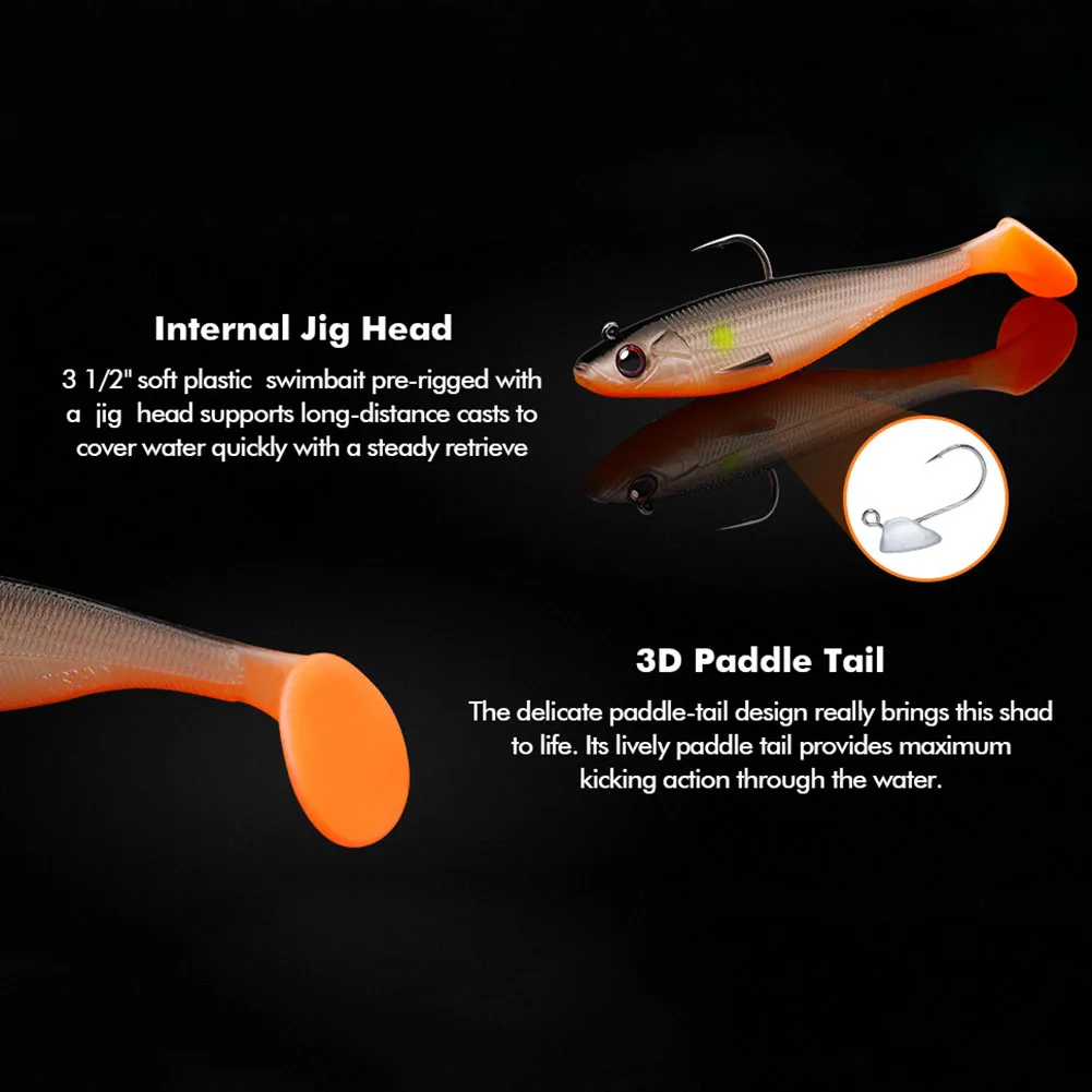 

6pcs/set Fishing Lure Fluorescent Bait BKK Hook Bionic Fake Baits Luya T-tail Soft Bait Carp Fishing Accessories Swimming Bait
