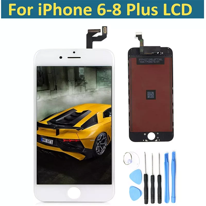 

AAA+++LCD Display For iPhone 6 7 8 6S Plus Touch Screen Replacement For iPhone 7 8 6S SE No Dead Pixel+Tempered Glass+Tools+TPU