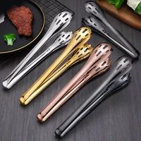 304 titanium plated stainless steel food tong bread clip bbq clamp steak tong barbecue food clip kitchen supplies