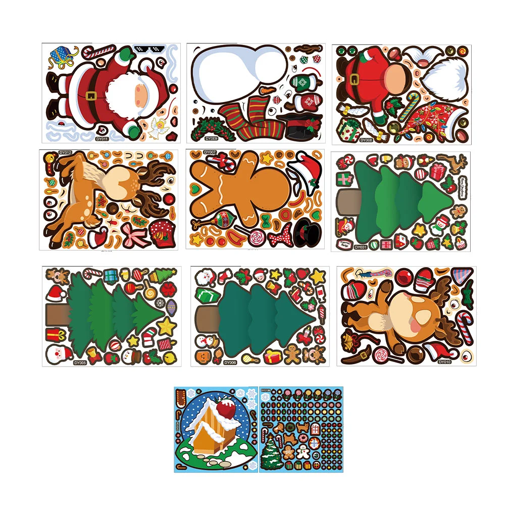 

Sticker Christmas Stickers Snowflake Luggage Crafts Character Bottles Water Computer Tree Kids Windowsnowman Reindeer Labels