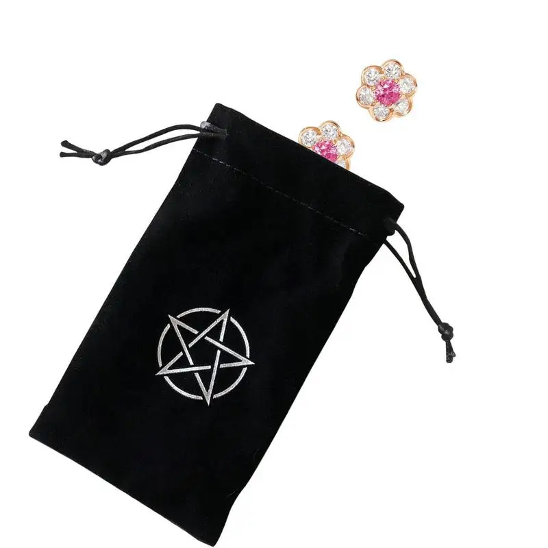 

Tarot Tablecloth Series With Bags High Quality Flocking Fabric Tarot Card Board Game Accessories Altar Tarot Ceremony Tablecloth