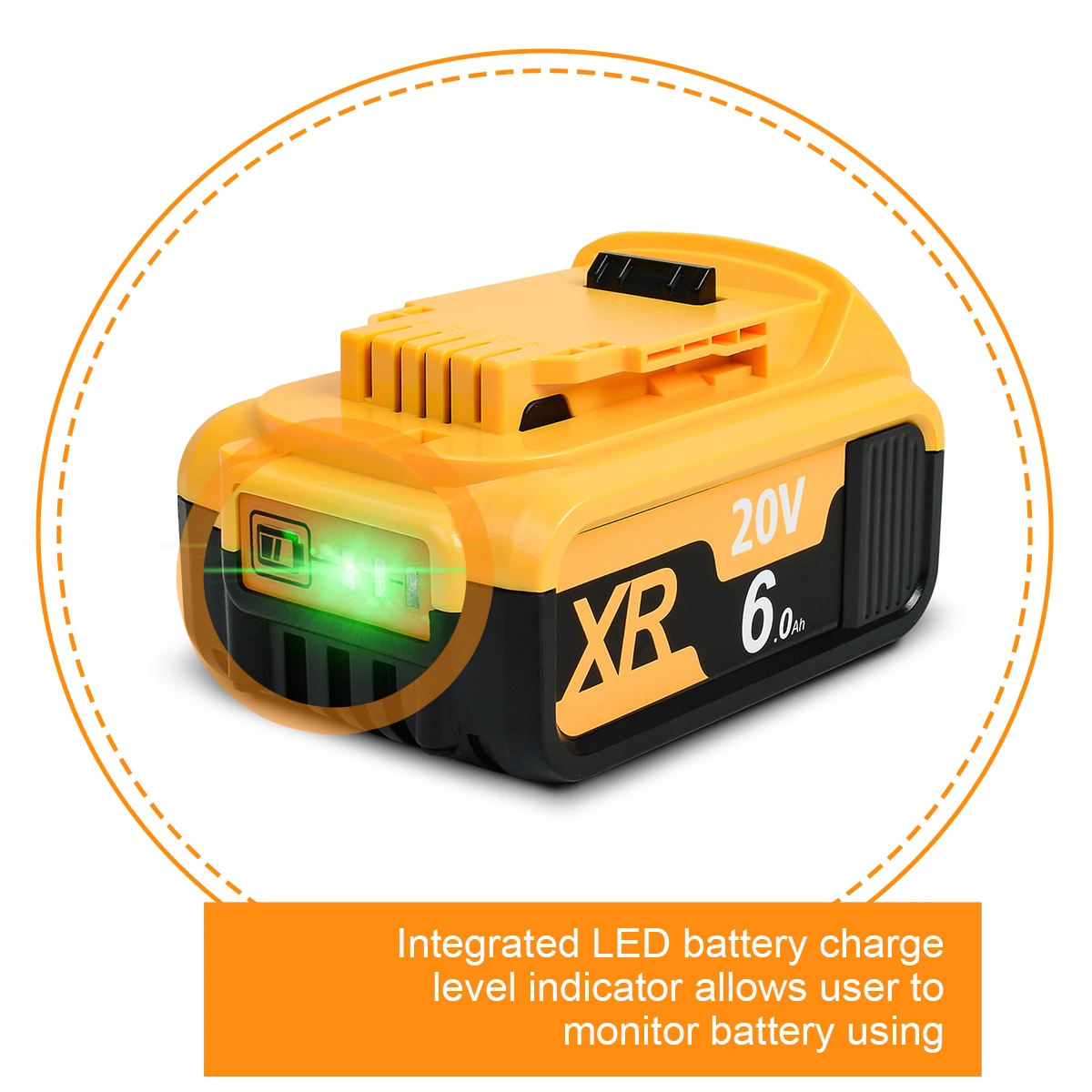 Литиевая батарея Powtree 18 в/20 в 6000 мАч для DeWalt DCB200 MAX замена батареи DCB181 DCB182 DCB204 DCB101