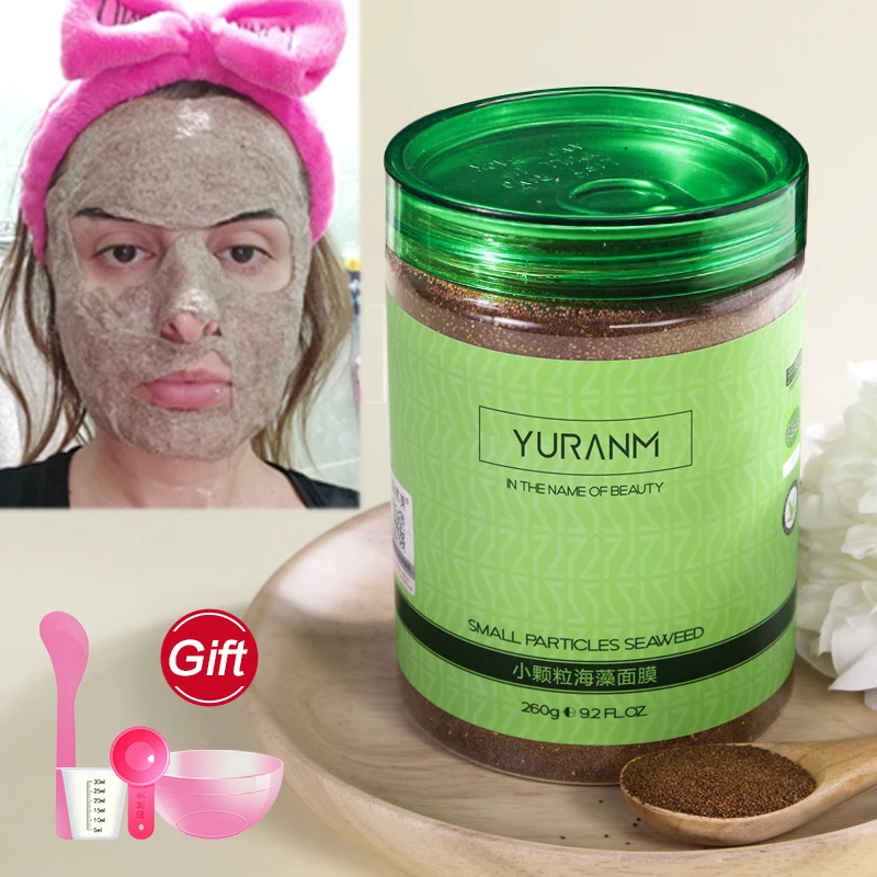 

Pure Seaweed Alga Mask Whitening Moisturizing Shrink Pores Acne Spots Remove Hyrdating Skin Care Face Mask Gel