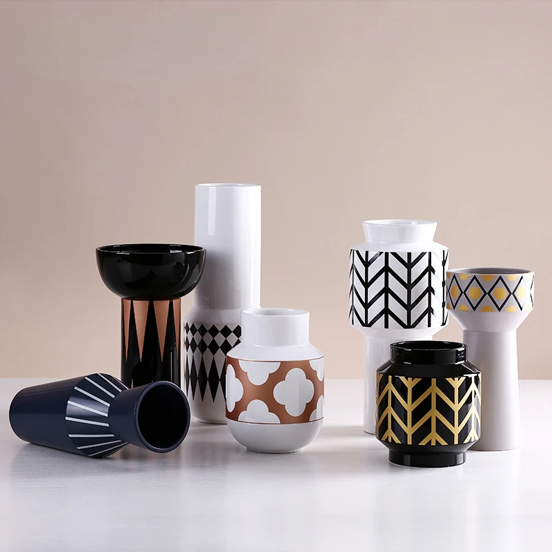 

Home Furnishing European British style Ceramic Vase Decoration Model Room Soft Decoration Living Room Flower vase