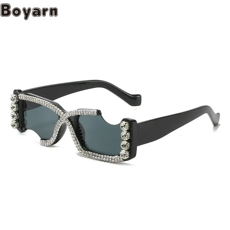 

Boyarn New Diamond Sunglasses Steampunk Fashion Brand Of The Same Gap Glasses Personality Funny Diamond Sunglasses Women