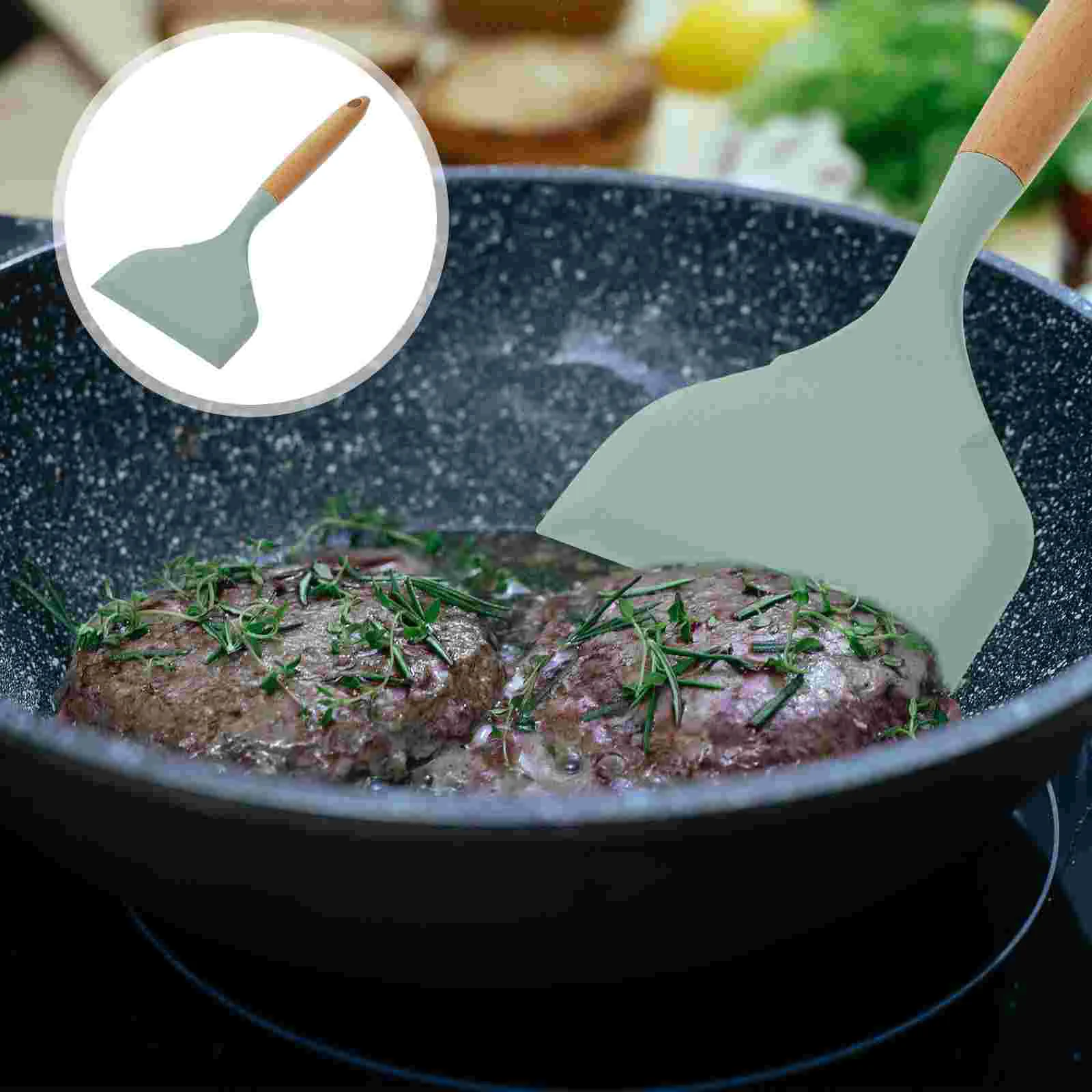 

Scraper Kitchen Tool Frying Spatula Home Tools Cooking Utensils Silicone Food