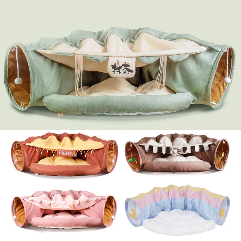 

Игрушка-туннель для домашних животных, кошек, Интерактивная игрушка для игр, Мобильный складной кролик, фототрубка, игрушка для помещений, котенок, спортивный продукт