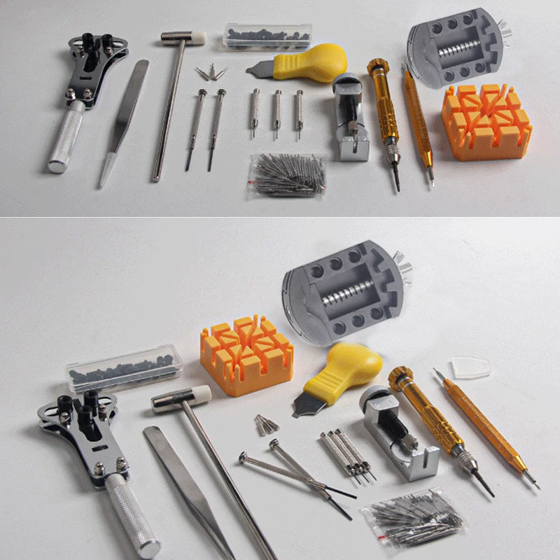 158PCS Watch Repair Tool Kit Watchmaker Link Pin Remover Case Opener Spring Bar Horlogemaker Clock Repair Set