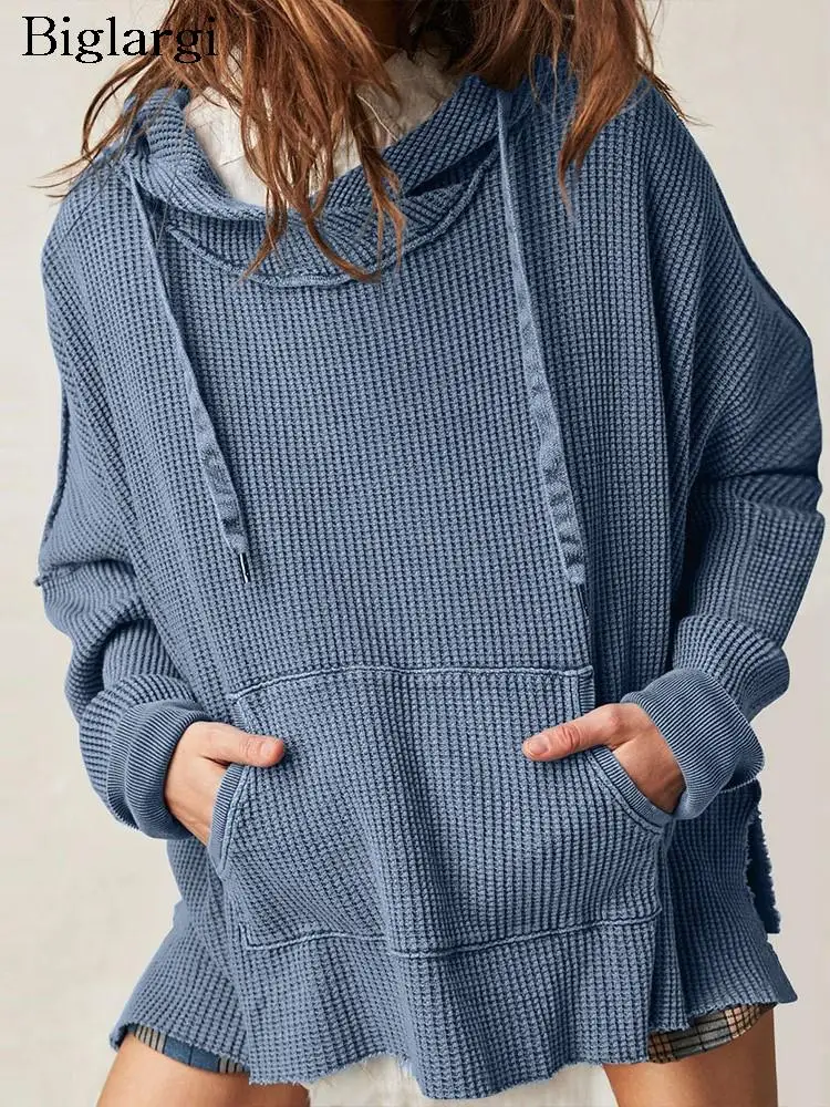 

Осенние свободные толстовки, свитшоты, топы, женские модные ассиметричные женские свитшоты с разрезом, топы, повседневные женские Топы с длинным рукавом, 2023