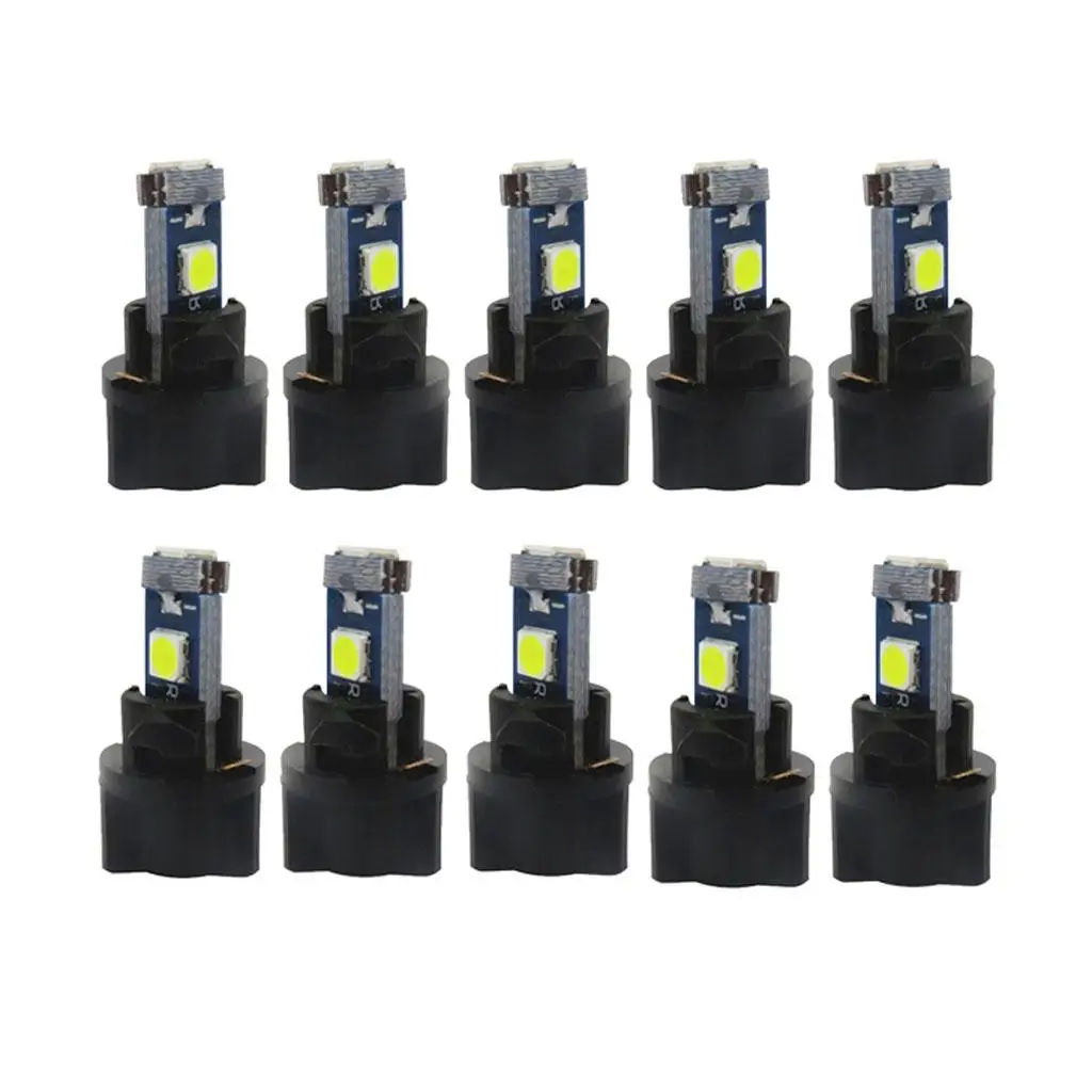 

Baoblaze 10 Pieces Car T5 3030 Instrument Panel Light with Twist Sockets