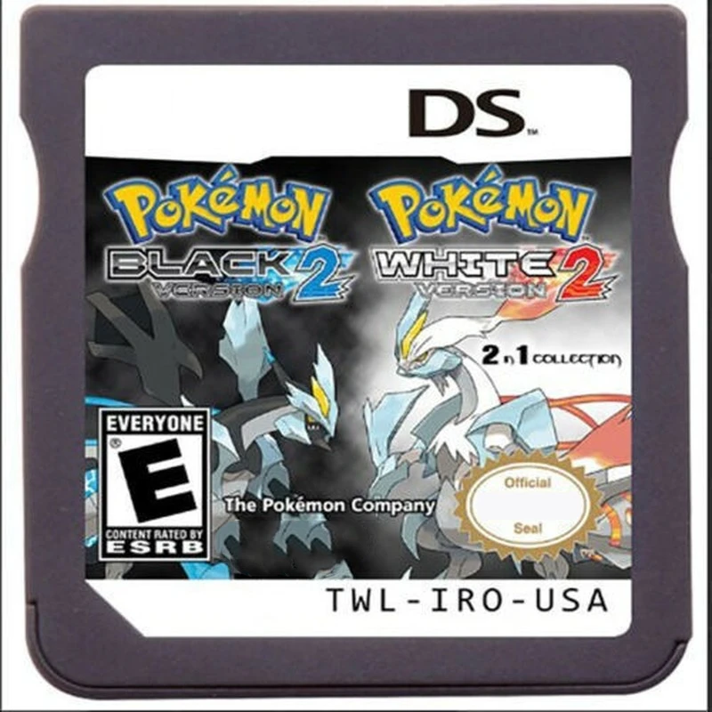 

Pokémon Series DS Game Memory Card 2-in-1 Version Black2 White2 Video Game Console US Version English Language
