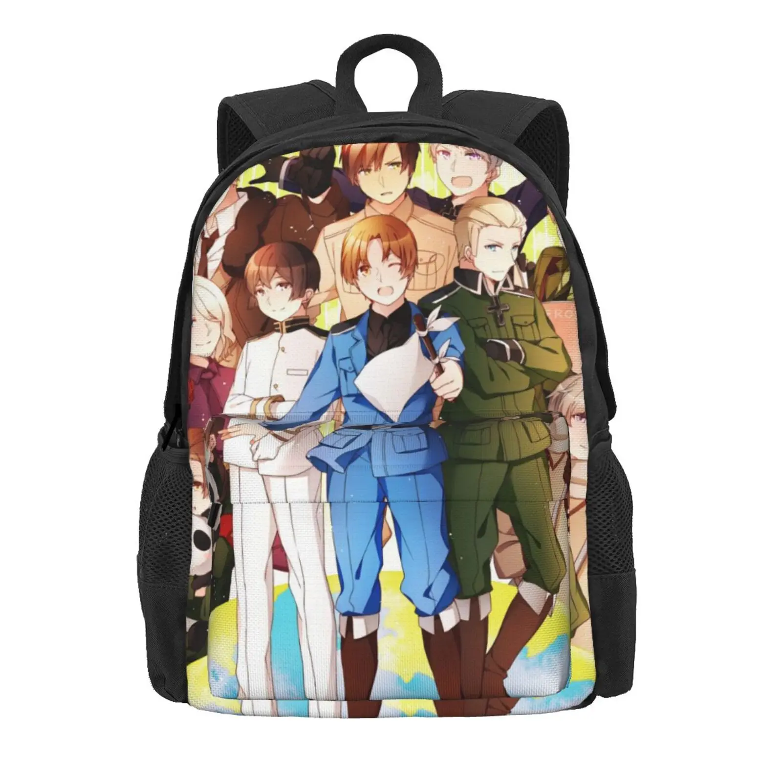 

Axis Powers Hetalia 7 school bags Female Bag Backpack Black Ita Bag Travel Bags Travel Bag Bagpack