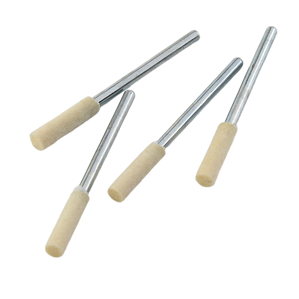 

12pcs 2.35mm Shank Wool Felt Mounted Polishing Buffing Wheel Grinding Head Polishing Burrs Buff Cylinder Rotary Tools 3-12mm
