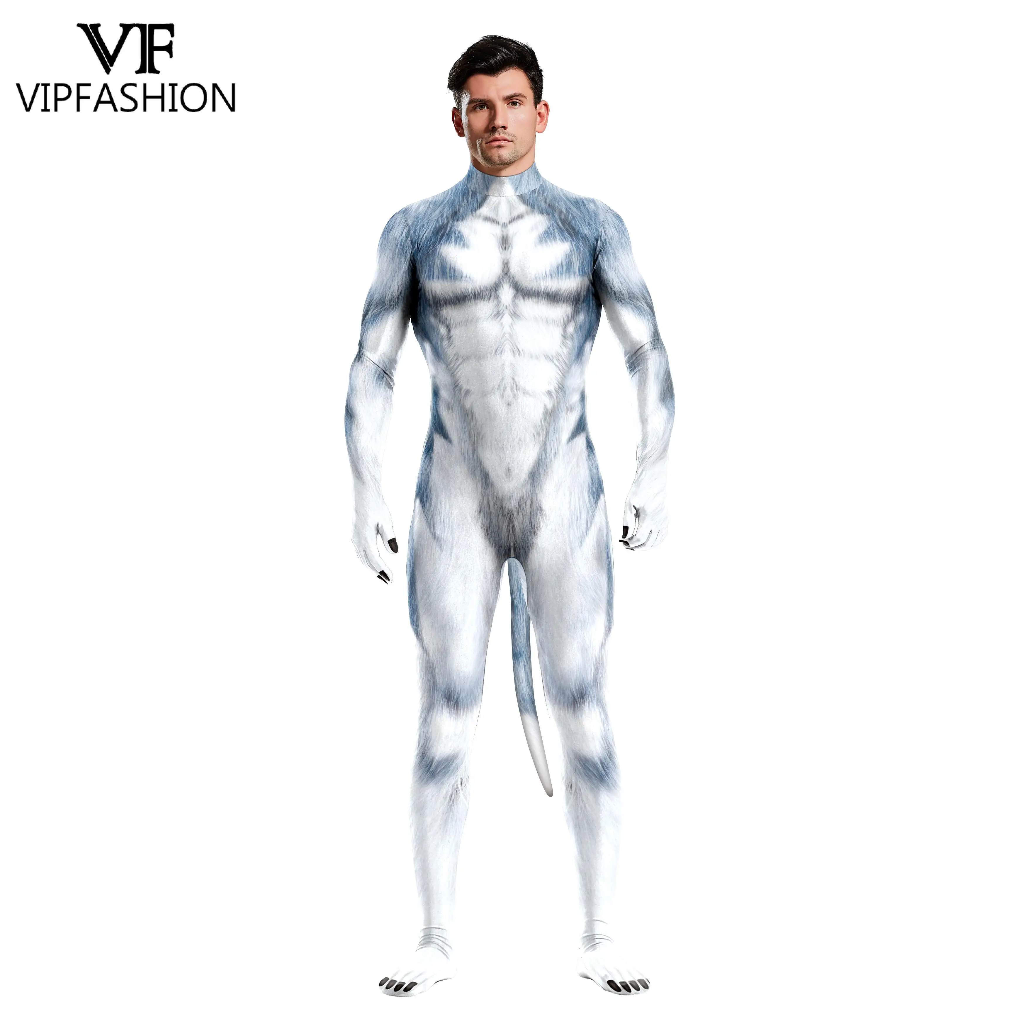 ВИП Мода Хэллоуин косплей Хаски смешные костюмы животные Леопардовый принт