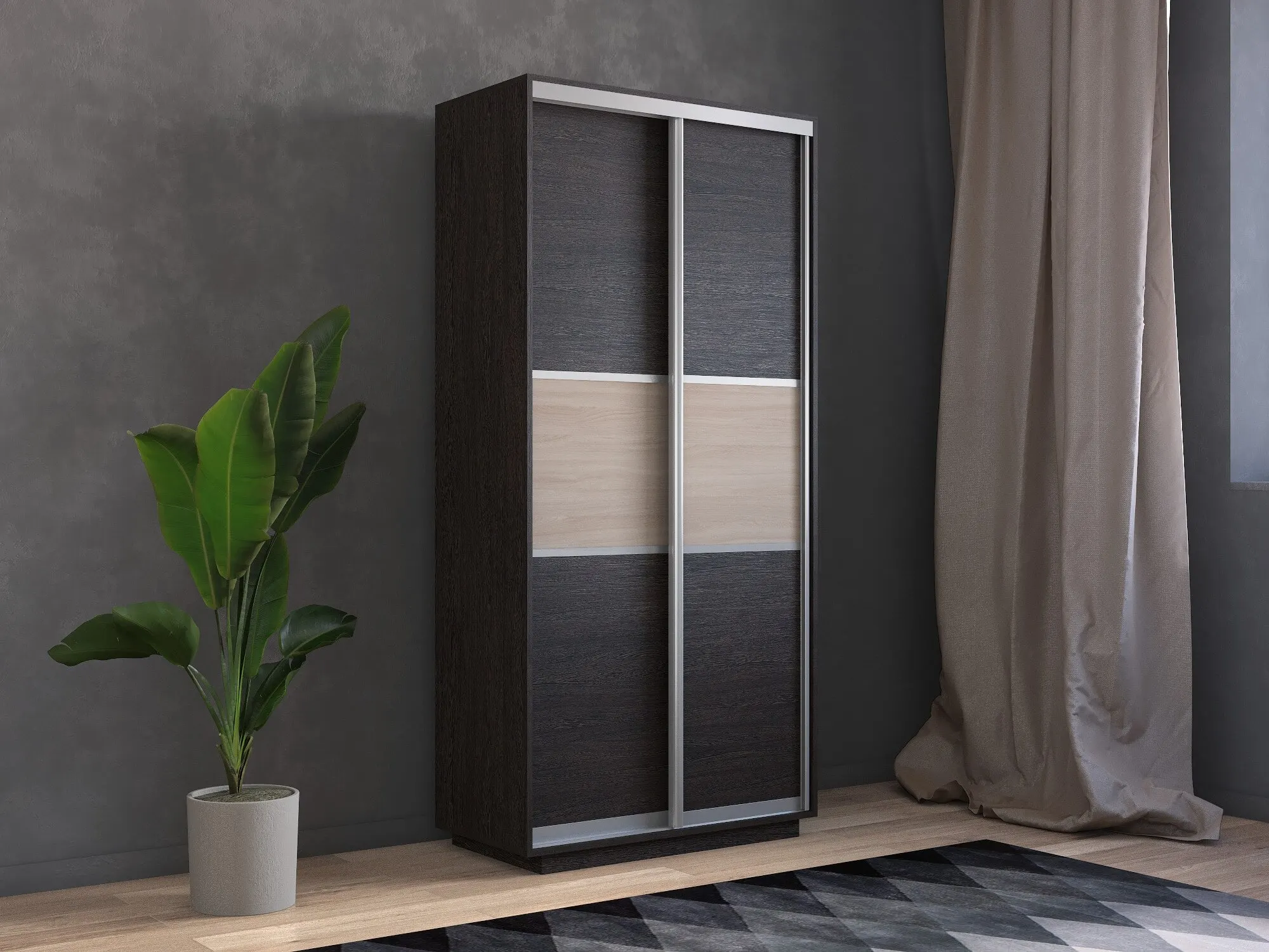 Шкаф-купе Мини 90х45х190 венге |