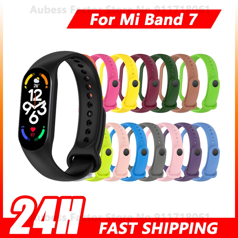 

Силиконовый ремешок для Mi Band 7, аксессуары, мягкий спортивный браслет, ремешок на запястье, регулируемый сменный Браслет для Xiaomi Mi Band 7