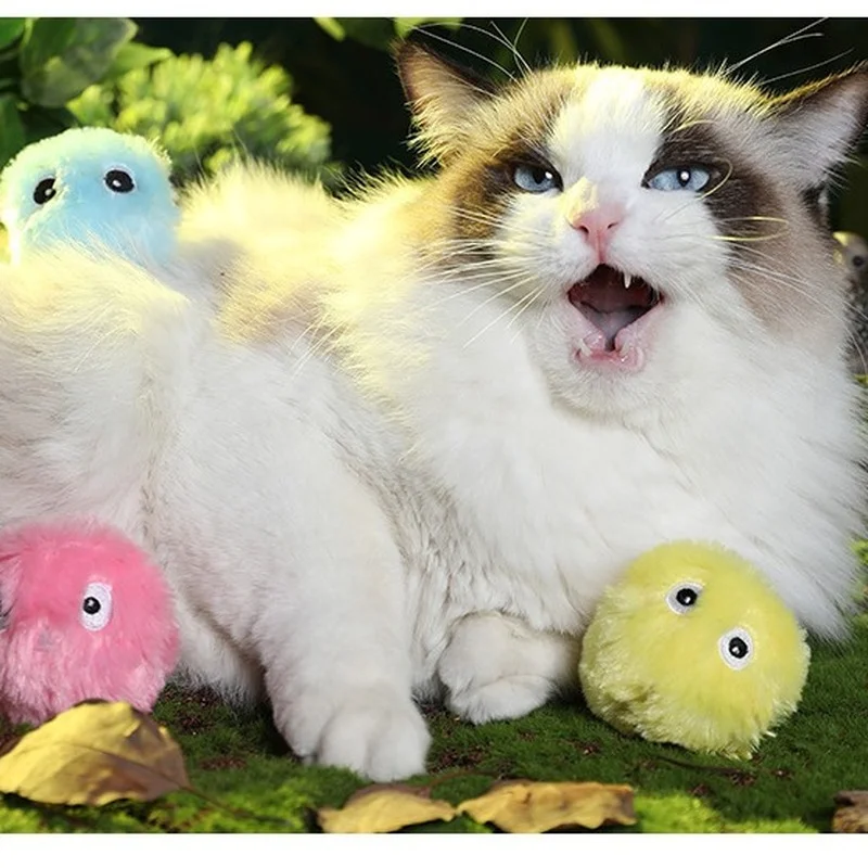 

Cat Training Toy Squeaky Pet Supplies Cute Pet Product for Kitten Electric Smart Interactive Cat Ball Catnip Toy for Kitten