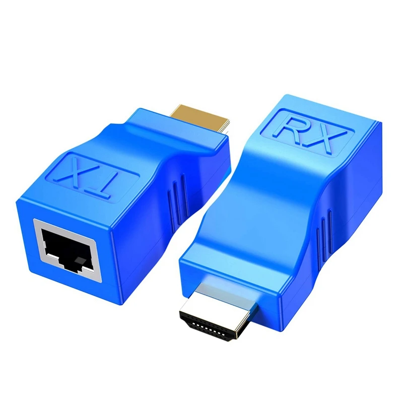 

HDMI-ретранслятор RJ45 для сети HDMI 2 шт. Удлинитель HDMI передатчик и сеть приемника