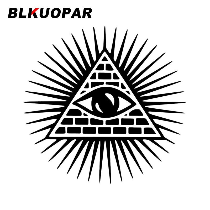 

Автомобильные наклейки BLKUOPAR «глаз на пирамиду», персональные наклейки для квадроциклов, защита от царапин, защита от солнца, бампер, окон, графическая Автомобильная этикетка