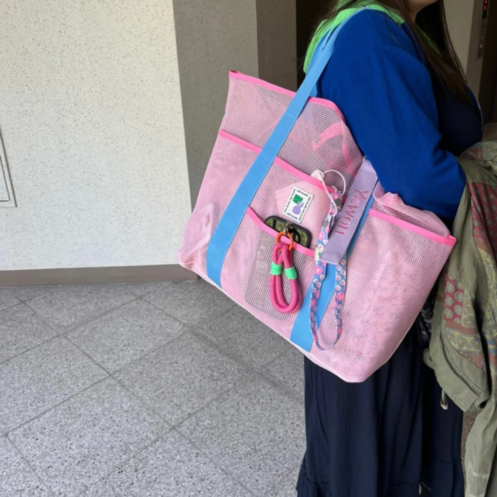 Портативная пляжная сумка модная для покупок путешествий фитнеса прозрачная