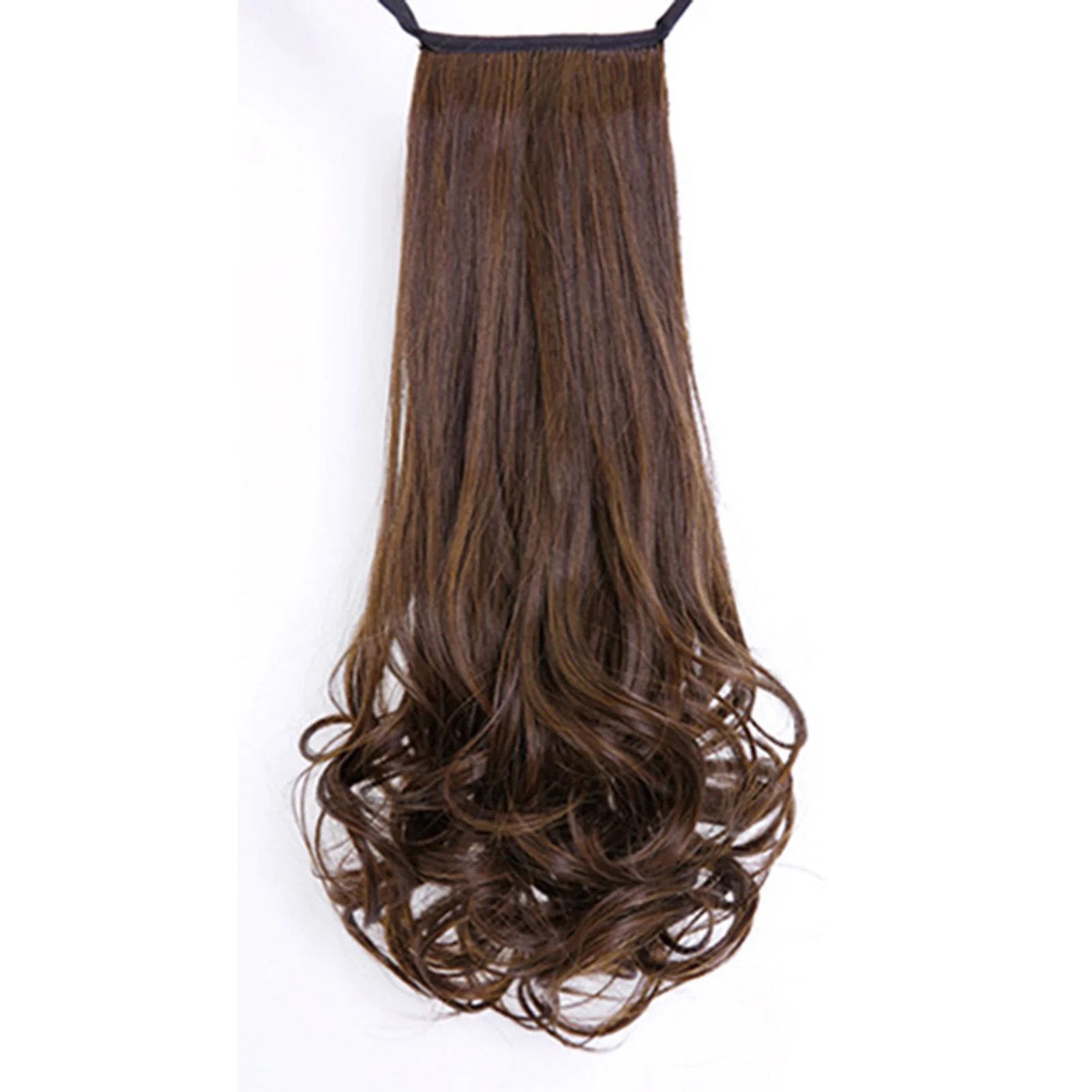 

Wavy Black Brown Fake Hair Ponytail Realistic Super Light Ponytail Wig for Girls Women Hair Styling