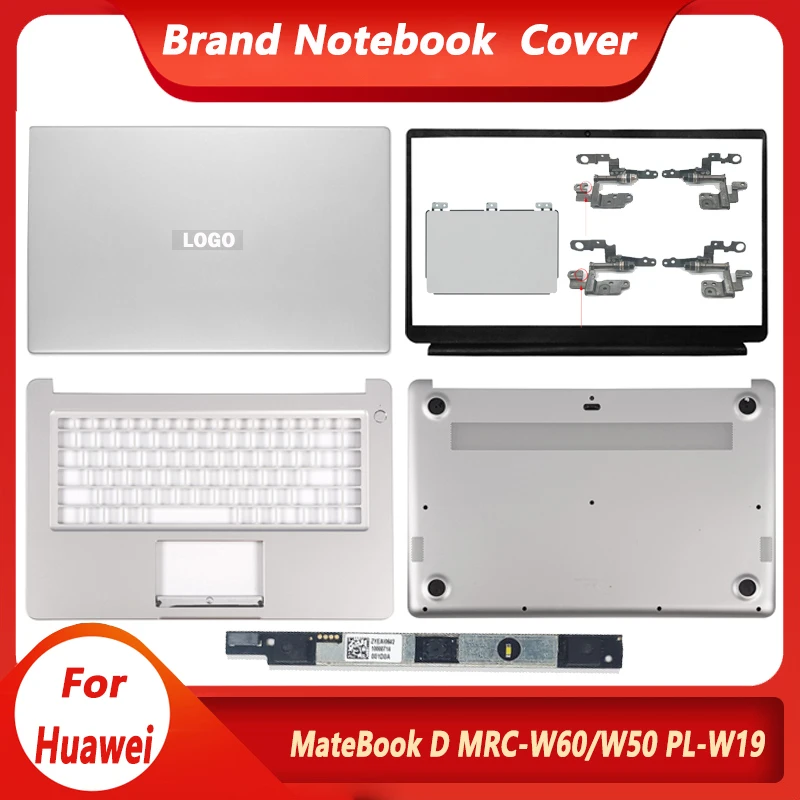 

New Original For HUAWEI MateBook D MRC-W50 MRC-W60 PL-W19 LCD Back Cover Front Bezel Hinges Palmrest Bottom Case Touchpad Camera