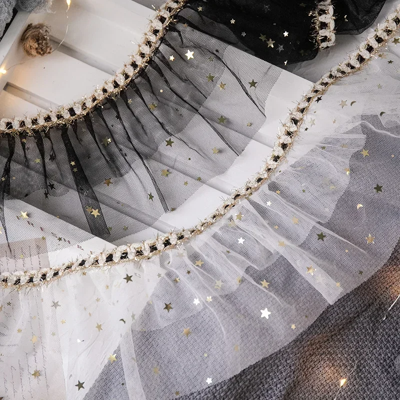 Плиссированная сетчатая кружевная бейка ткань сделай сам свадебная одежда