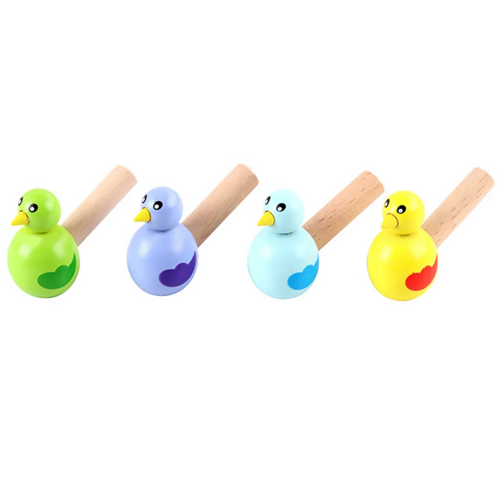 

4 Pcs Bird Whistle Creative Kids Toy Animal Wooden Baby Birdsong Musical Toys Children Noisemaker Educational Instrument