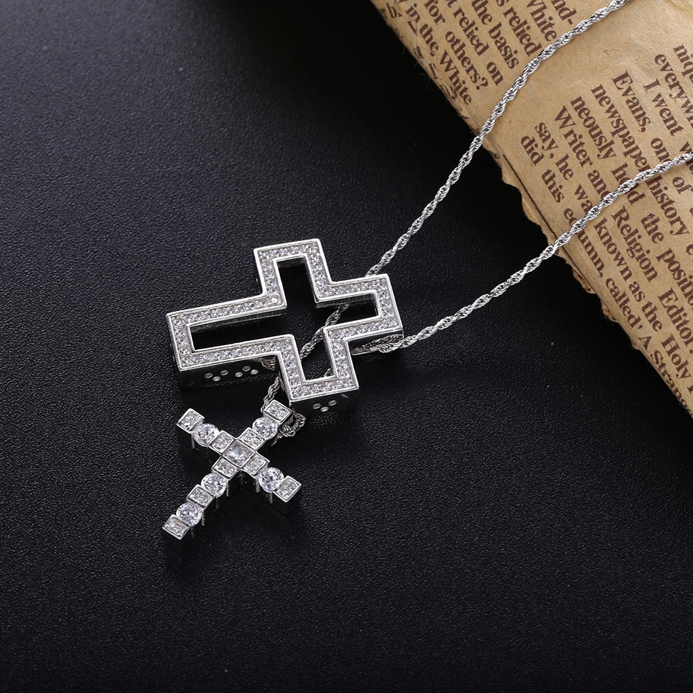 

Цепочка шарнирная из серебра 925 пробы с подвеской-крестом