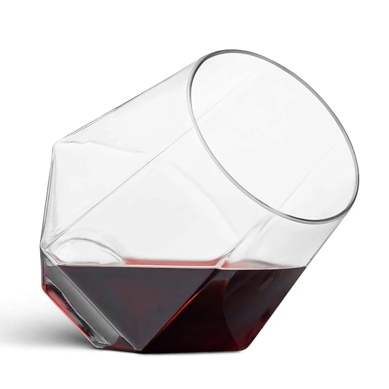 Clear PET Drop Resistant Red Wine Glasses Whisky Glasses Cake Dessert Cups Champagne Glasses 16OZ Plastic Wine Glasses images - 6