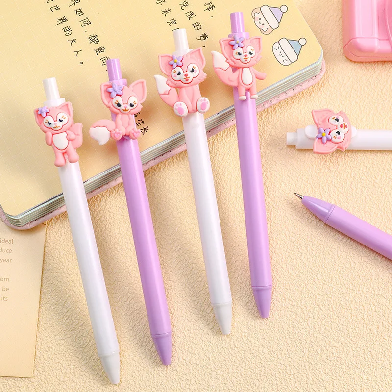 1 Pcs Fox Press Gel Pen Cartoon Pressing Student Exam Office Black Ink 0.5 | Pens