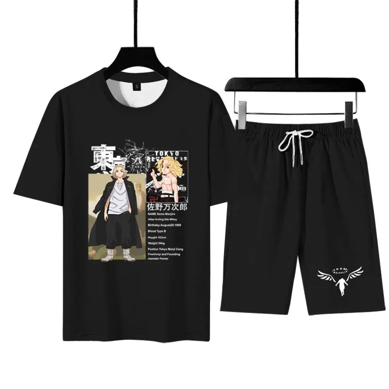 

Summer Streetwear Anime Tokyo Revengers T Shirt Shorts 3D Digital Printing Camisetas Casual Men's Sets Cosplay Tee Shirt Homme