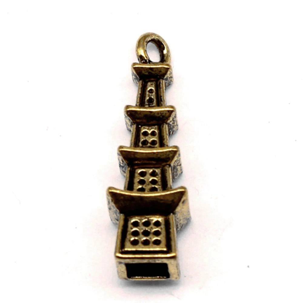 

Tower Charm For Making Jewelry Diy Finding 30pcs 8x25mm