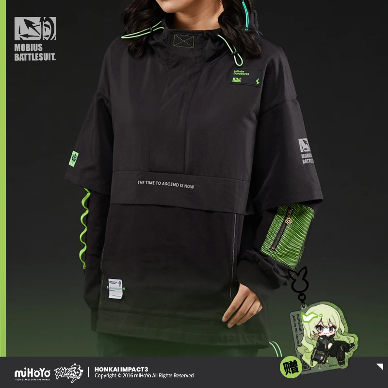 

Спортивное пальто Game Honkai Impact 3 Mobius Infinite Ouroboros, Женский/мужской топ с капюшоном, костюм для косплея, модные повседневные толстовки унисекс