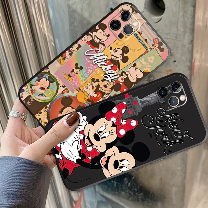 

Disney Mickey Funda Phone Case For iPhone 11 12 13 Pro Max 12 13 Mini X XR XS MAX SE 2020 7 8 6s Plus Celular Original Carcasa