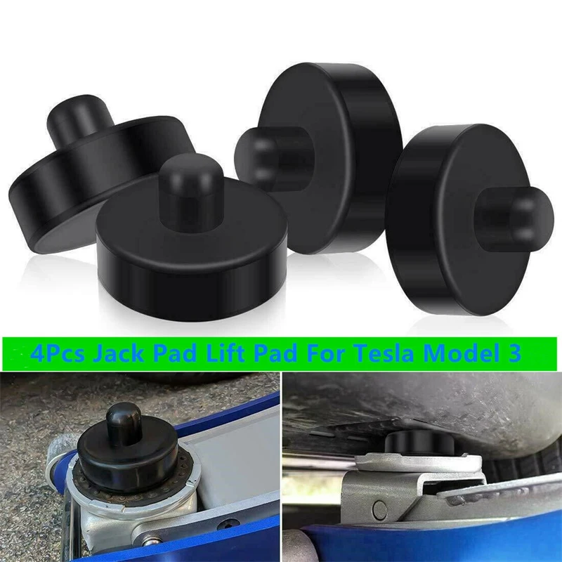 

4pcs/set Rubber Jack Pads Jack Lift Support Pads Adapter for Tesla Model 3