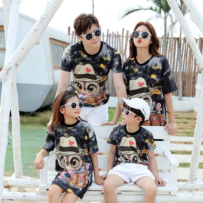 Новинка 2022 летние футболки для мамы ребенка отца 1 семья 4 парня маленьких детей и