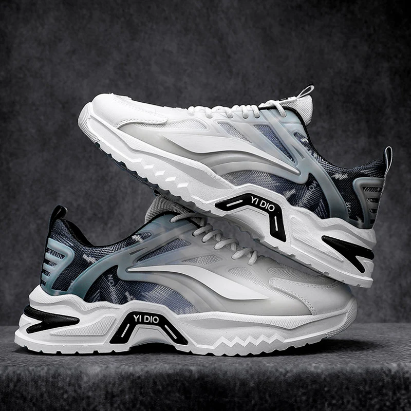 Кроссовки мужские прогулочные модная повседневная обувь плоская подошва