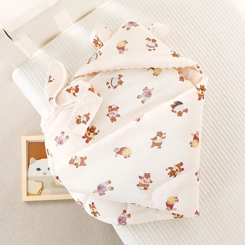 

Cotton Baby Hooded Bath Towel for Boys Girls Breathable Bathrobe Cartoon Infant Poncho Stuff Cape Crib Bed Essential A2UB