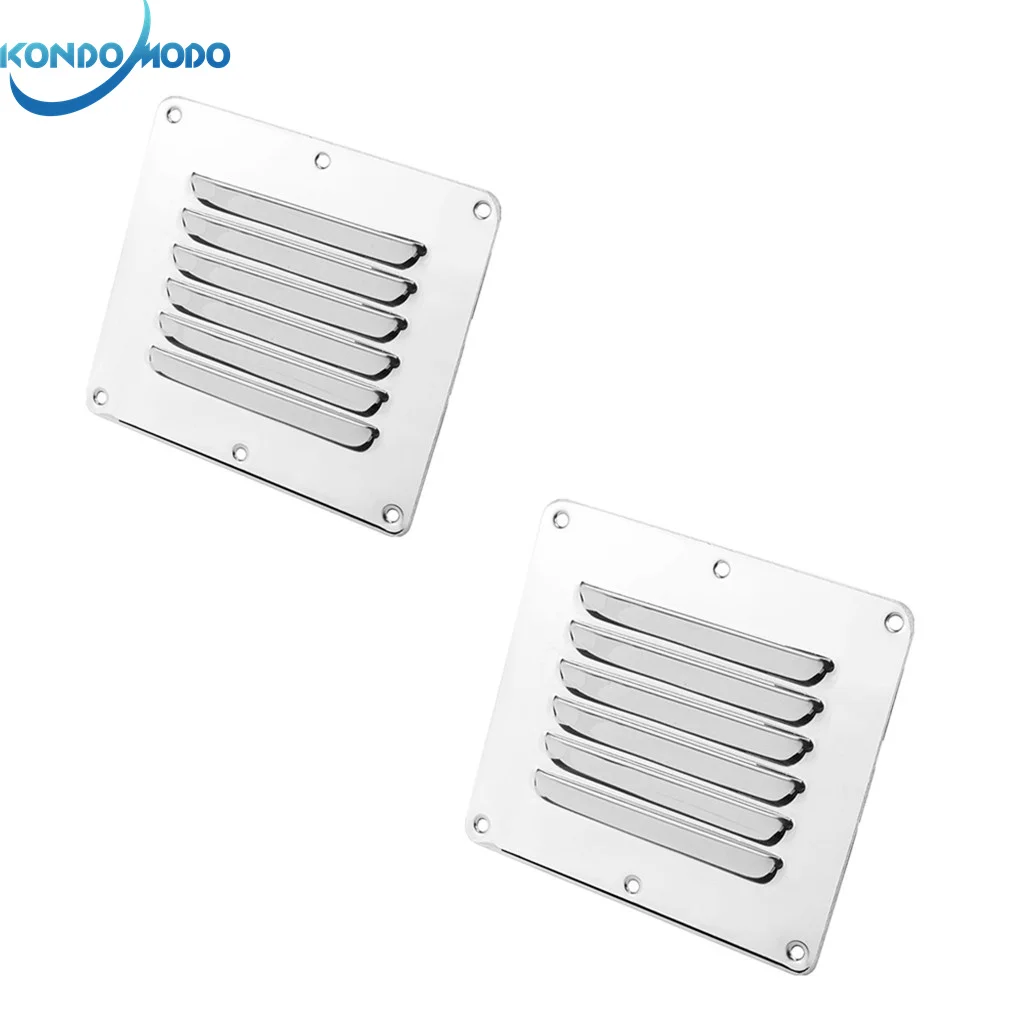 

2PCS Marine Square Air Vent Louver 316 Stainless Steel Vent Grille Ventilation Louvered Ventilator Grill Cover Marine Hardware