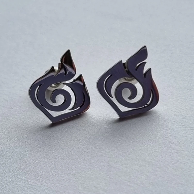 Серьги-гвоздики из нержавеющей стали серебристого цвета