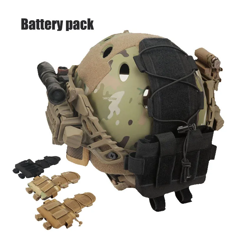 

Helmet Cover Airsoft Hunting Accessories CS War Battle Helmet battery pack for Ops-Core FAST PJ BJ MH Tactical Military Helmet