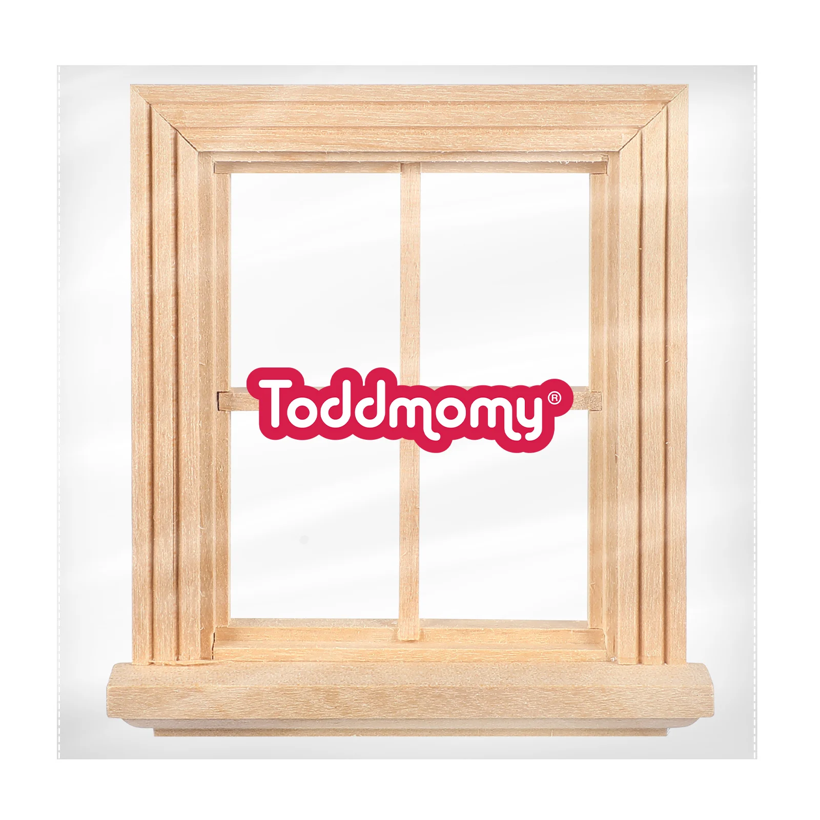 Mini Furniture Plain Four-pane Window Dollhouse Wooden Frame Model Toy Room Tiny Frames Windows