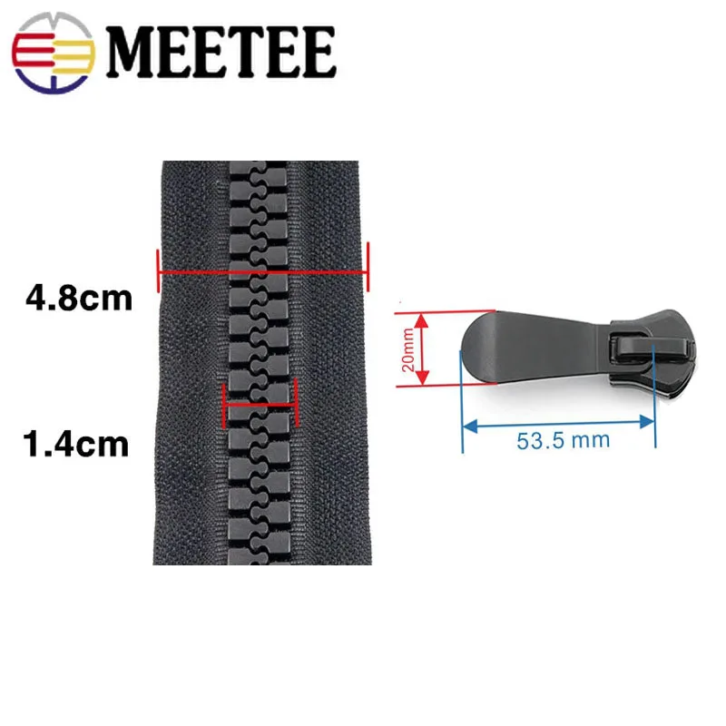 Meetee 20 # очень большой полимерный пуховик на молнии с двойным и одним ползунком