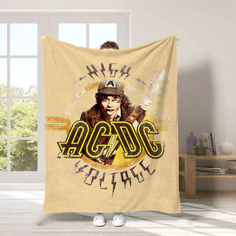 

AC/DC Shaggy Throw Blanket for Bed Decorative Sofa Blankets Boho Home Decor Bedroom Decoration Bedspread the Fluffy Soft Fleece